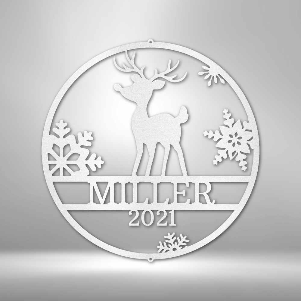 Personalized Rudolph's Shiny Ring Metal Sign - Outdoors Find