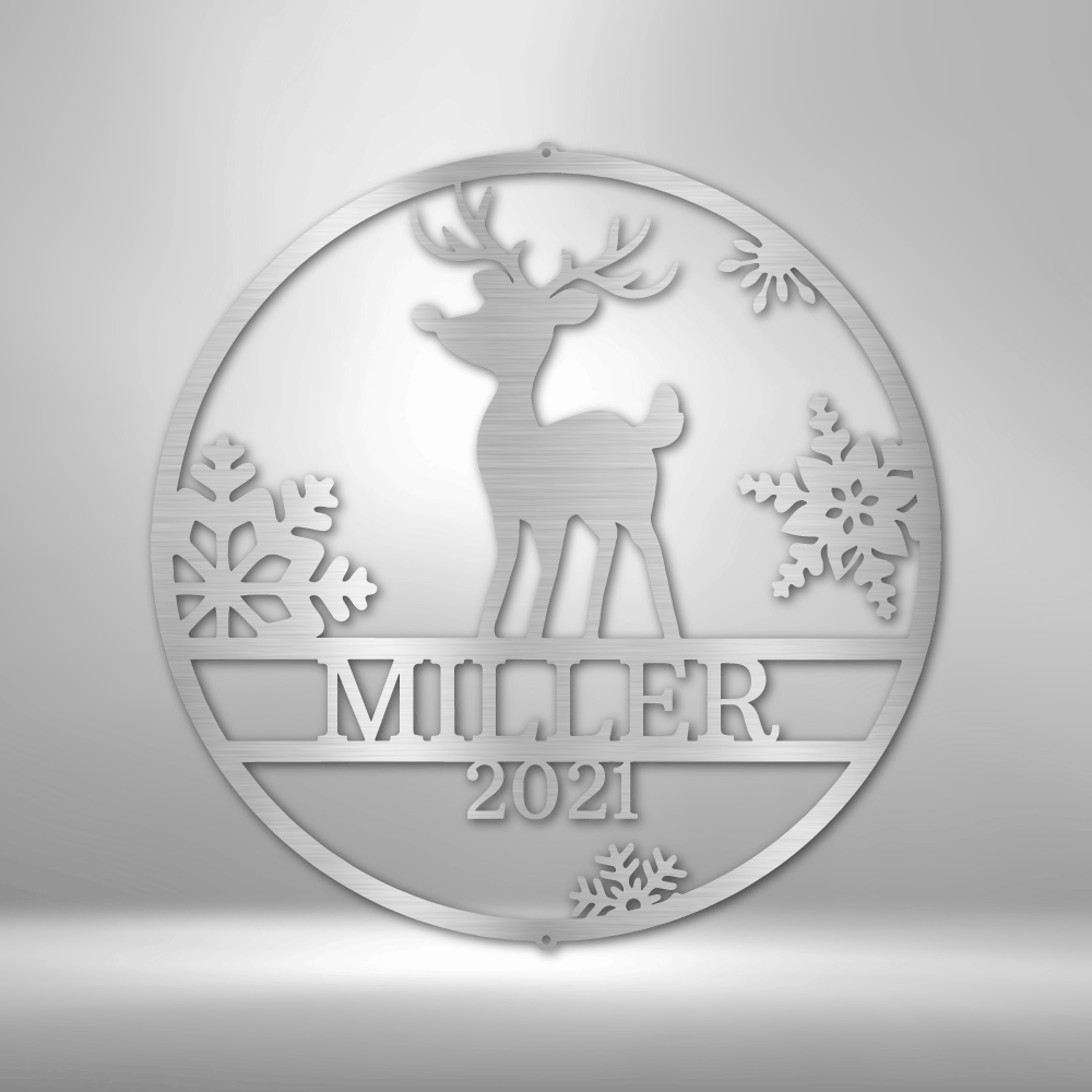 Personalized Rudolph's Shiny Ring Metal Sign - Outdoors Find
