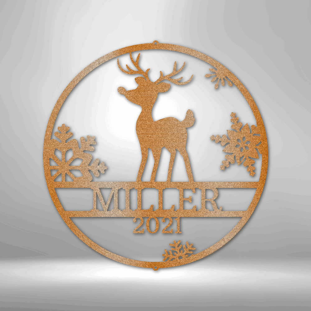 Personalized Rudolph's Shiny Ring Metal Sign - Outdoors Find