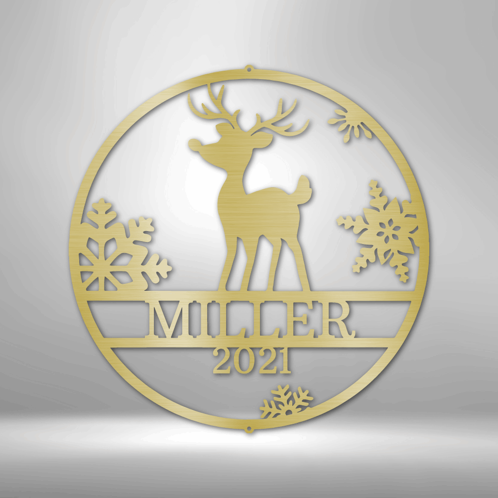 Personalized Rudolph's Shiny Ring Metal Sign - Outdoors Find