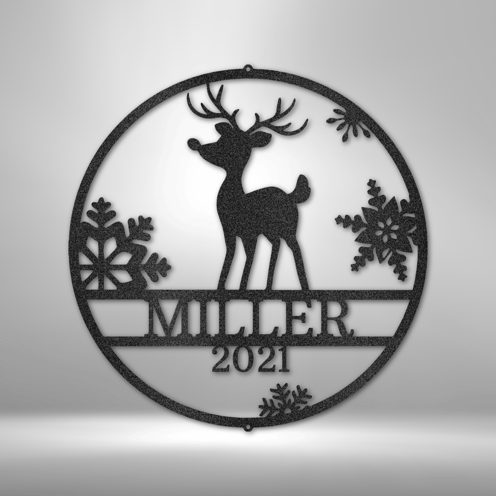 Personalized Rudolph's Shiny Ring Metal Sign - Outdoors Find